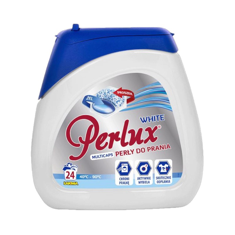 Detergent Capsule pentru Rufe Albe Perlux, 24 Bucati