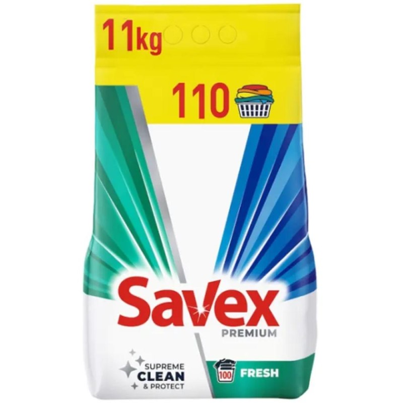 Detergent de Rufe Automat Savex Premium Fresh, 110 Spalari, 11 kg