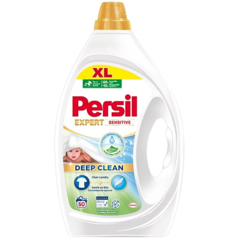 Detergent de Rufe Lichid Persil Deep Clean Expert Sensitive, 50 Spalari, 2.25 l