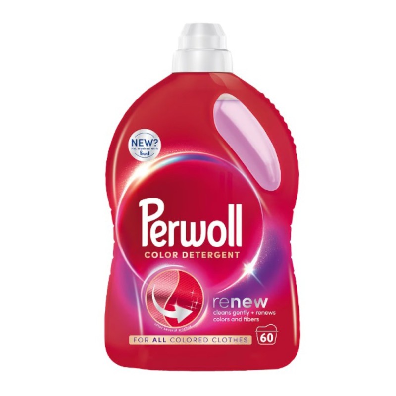 Detergent de Rufe Lichid Perwoll Renew Color, 3 l, 60 Spalari