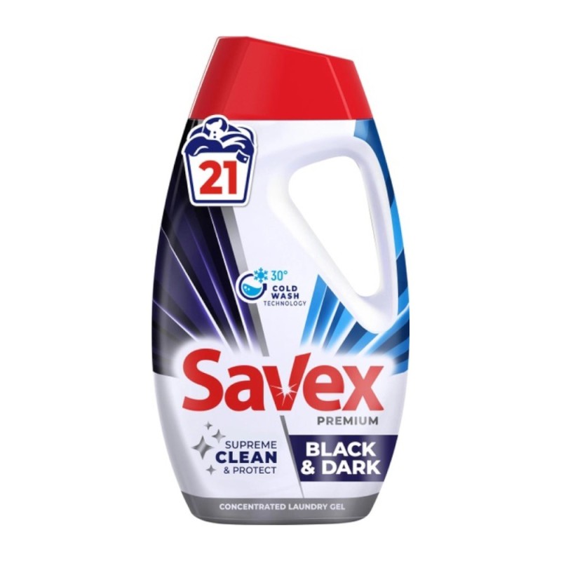 Detergent de Rufe Lichid Savex Premium, Black & Dark, 21 Spalari, 945 ml