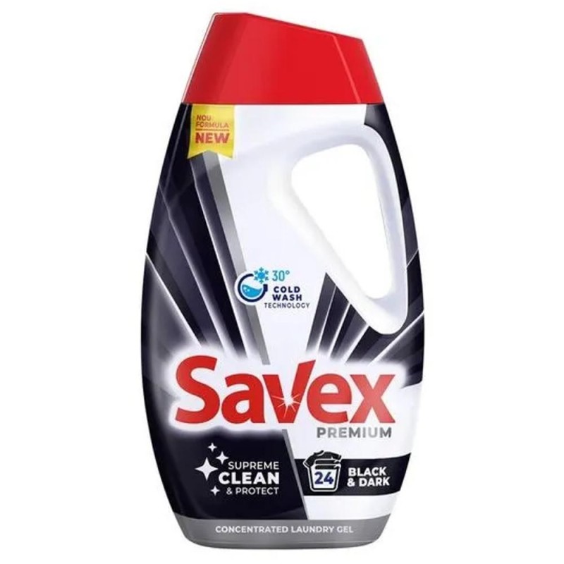 Detergent de Rufe Lichid Savex Premium Black & Dark, 24 Spalari, 1.08 l