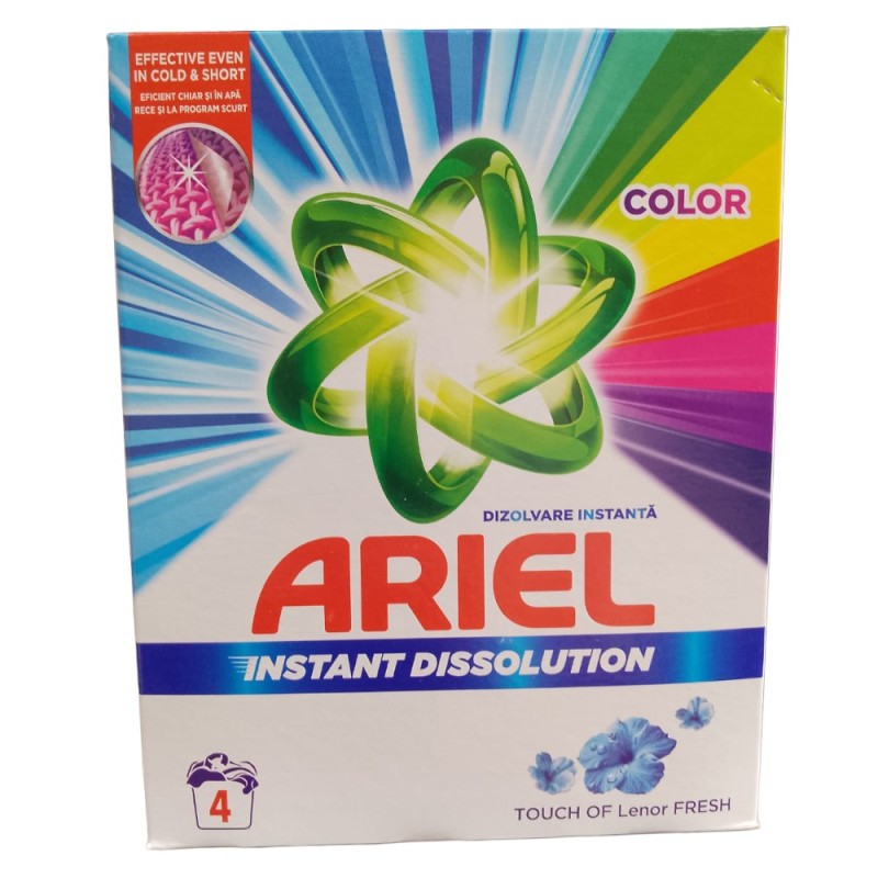 Detergent de Rufe Pudra Automat Ariel, Touch of Lenor Fresh, 300 g, 4 Spalari