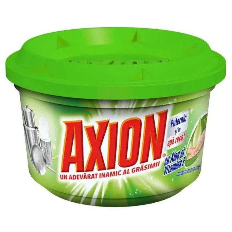 Detergent de Vase Pasta Axion, Aloe si Vitamina E, 400 g