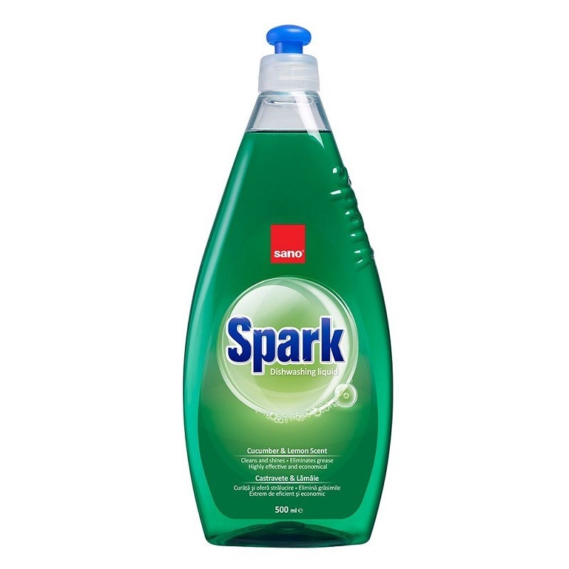 Detergent de Vase Sano Spark Castravete si Lamaie 500 ml
