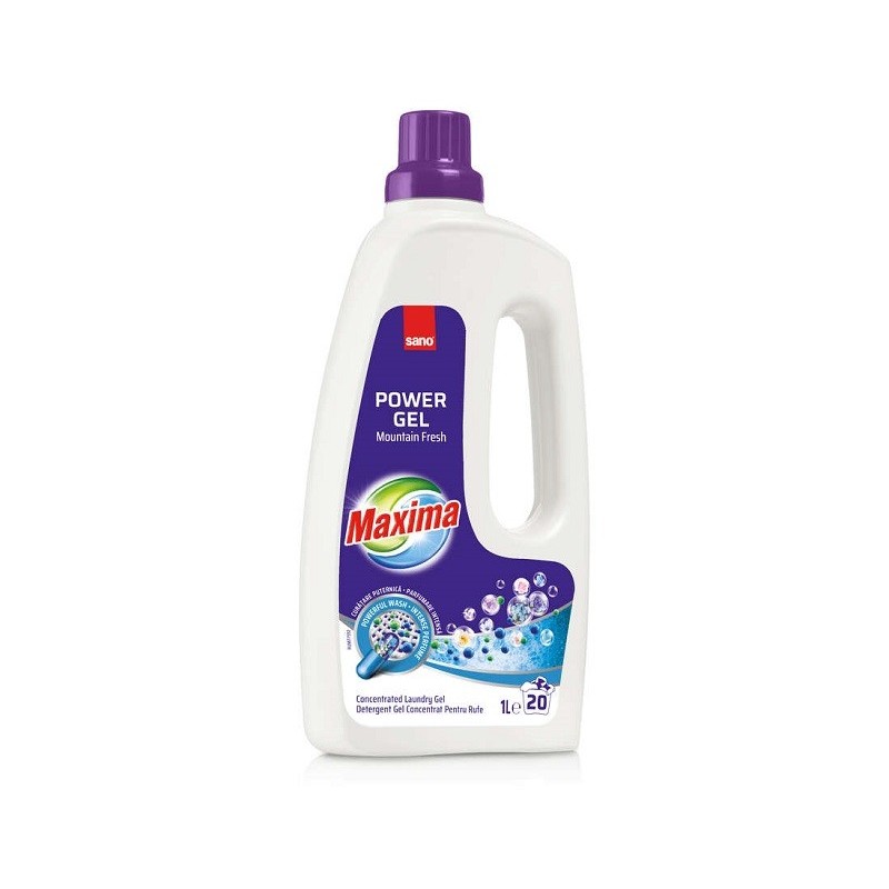 Detergent Gel pentru Rufe Sano Maxima Power Gel Mountain, 20 Spalari, Fresh 1 l