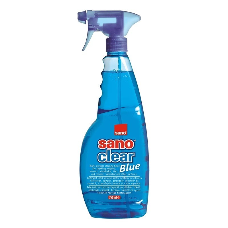 Detergent pentru Curatat Geamuri Sano Clear Blue 750 ml