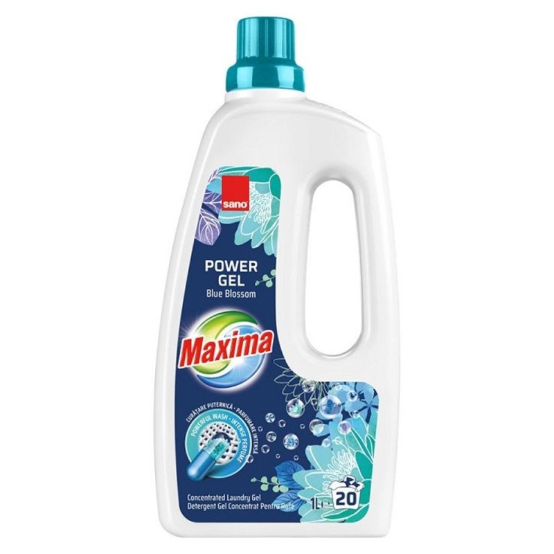 Detergent pentru Rufe Sano Maxima Power Gel Blue Blossom, 1l