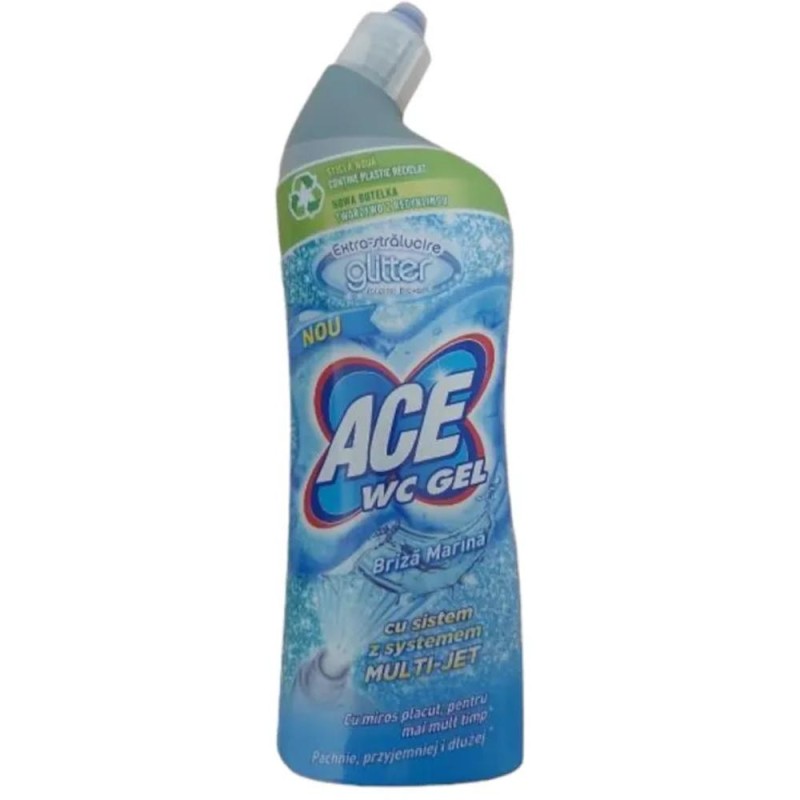 Dezinfectant Toaleta Gel Ace Wc Glitter, Briza Marina, 700 ml