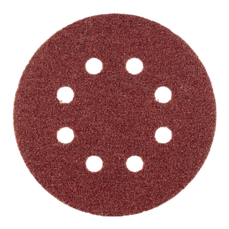 Disc Abraziv pe Suport Panza Arici, Metal/Lemn, Kerr Velcro, Tip 2, R 125, Gr. 60, 8 Perforatii