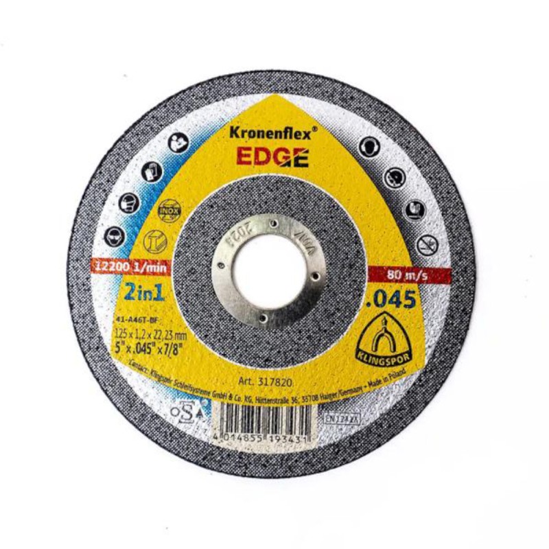 Disc de Polizare Klingspor, Edge, 125 x 1.2 x 22.23 mm