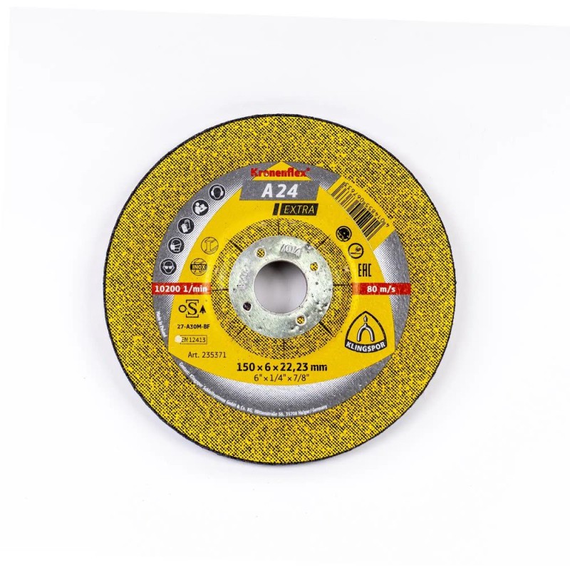 Disc Polizat A 24 Extra, 150 x 6 x 22.23 mm, Klingspor