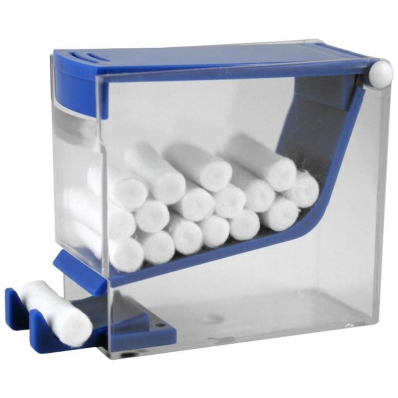 Dispenser Rulouri Bumbac, Albastru, Plastic