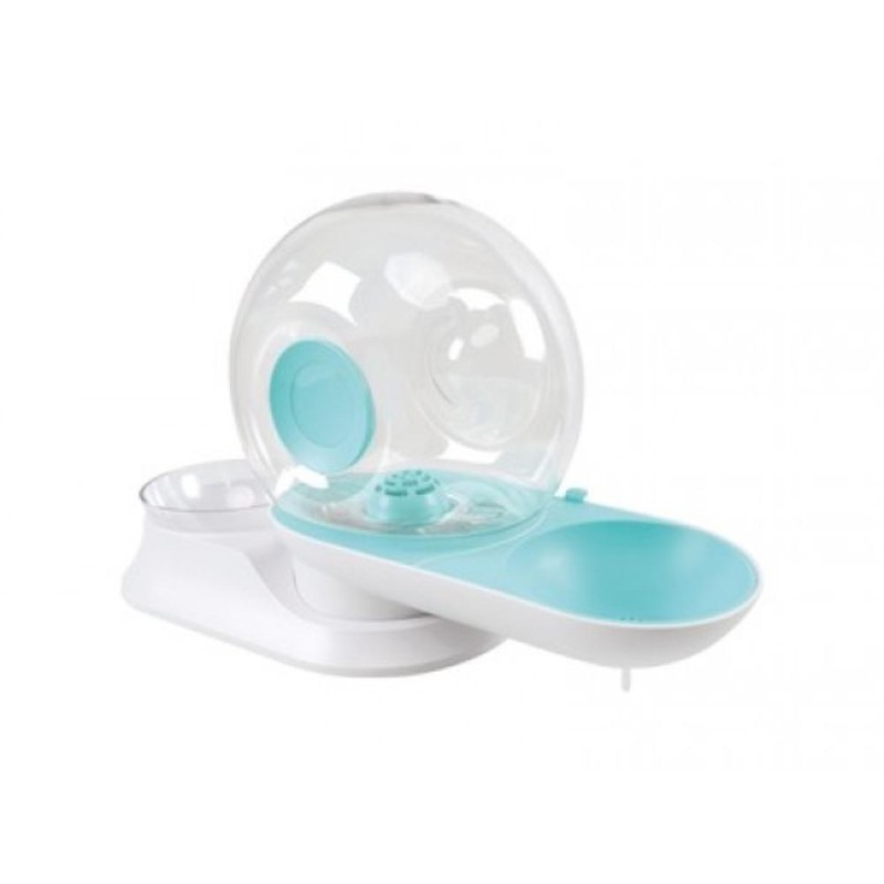 Dispenser Snail Combi pentru Hrana si Apa, Albastru, 2800 ml / 240 g, M-PETS