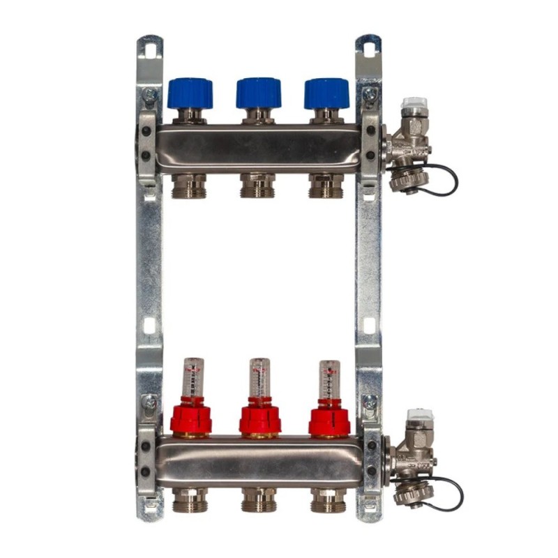 Distribuitor Incalzire Pardoseala din Inox cu Debitmetre, Heko 1 1/4”X3/4” 9CAI