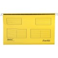 Dosar A4 Suspendat, 100 File, Bagheta Metalica, 25 Etichete si Portetichete 5 cm, Galben, 25 Bucati, Bantex Flex