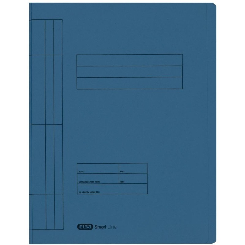 Dosar Sina A4, Albastru, Capacitate 200 File, Carton 250g / mp, Elba Smart