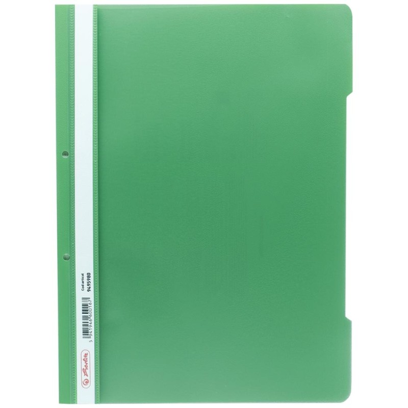 Dosar Sina, A4, PP, Perforat, Verde Pal 