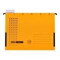 Dosar Suspendat cu Burduf Elba Ultimate A4, Carton 240 g / mp, Blue Angel, Capacitate 330 File, Porteticheta,  Galben