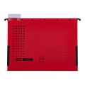 Dosar Suspendat cu Burduf Elba Ultimate A4, Carton 240 g / mp, Blue Angel, Capacitate 330 File, Porteticheta,  Rosu