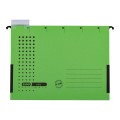Dosar Suspendat cu Burduf Elba Ultimate A4, Carton 240 g / mp, Blue Angel, Capacitate 330 File, Porteticheta,  Verde