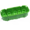 Doza Ovala 6 Posturi Gewiss, pentru Gips Carton, Verde