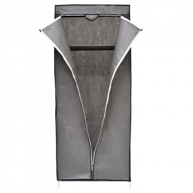 Dulap Haine Textil 70 x 45 x 160 cm, Blueberg, Structura Metalica