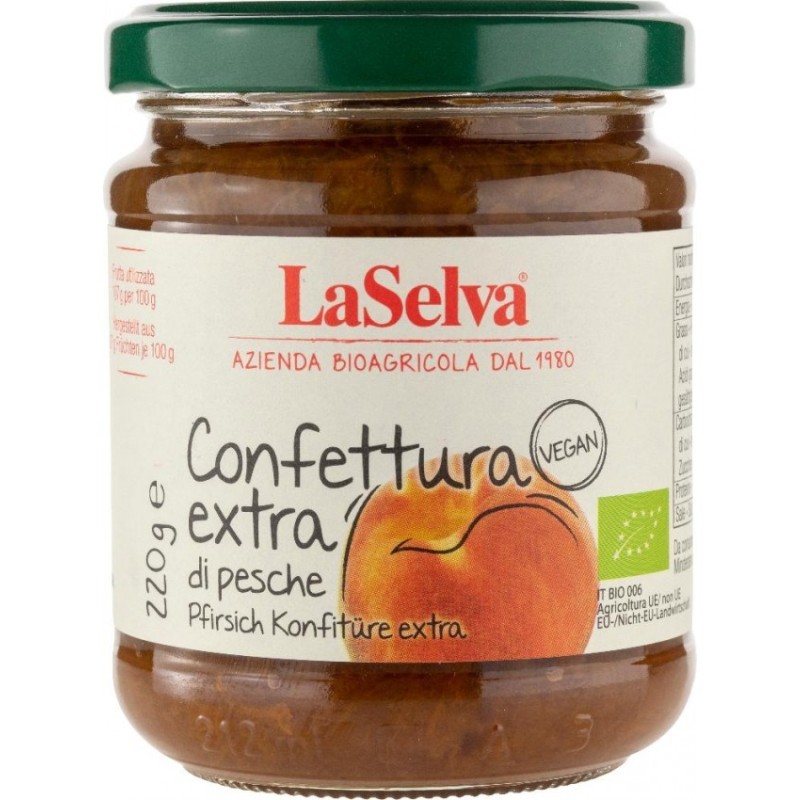Dulceata Bio Extra de Piersici, 220 g, LaSelva
