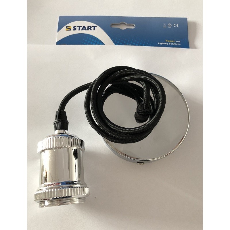 Dulie Argintie Fasung Start cu Fir 1 m E27 230V