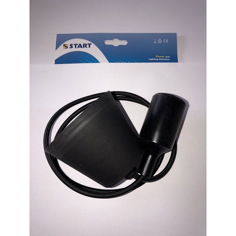 Dulie Neagra Start cu Fir 1 m E27 230V