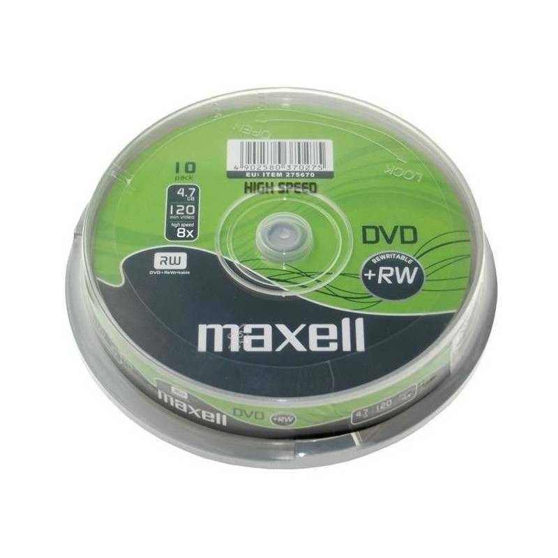 DVD+RW 4.7GB, 4x, 10buc, Maxell