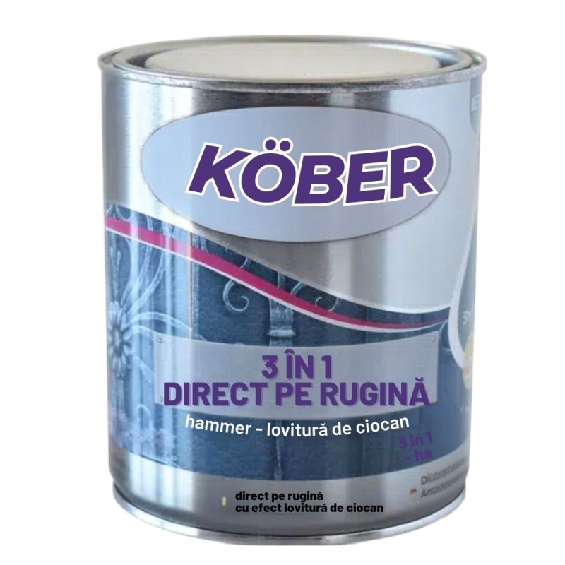 Email 3 in 1, Kober, Direct pe Rugina, Hammer Lovitura de Ciocan, 0.75 l, Argintiu 180