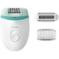 Epilator 2 Viteze, Cap de Epilare Lavabil, 2 Accesorii, Alb, Philips Satinelle BRE245/00