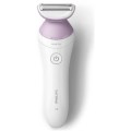 Epilator fara Fir, Umed/Uscat , Wet&Dry, 40 min Utilizare, Alb/Mov, Philips Lady Shaver BRL136/00