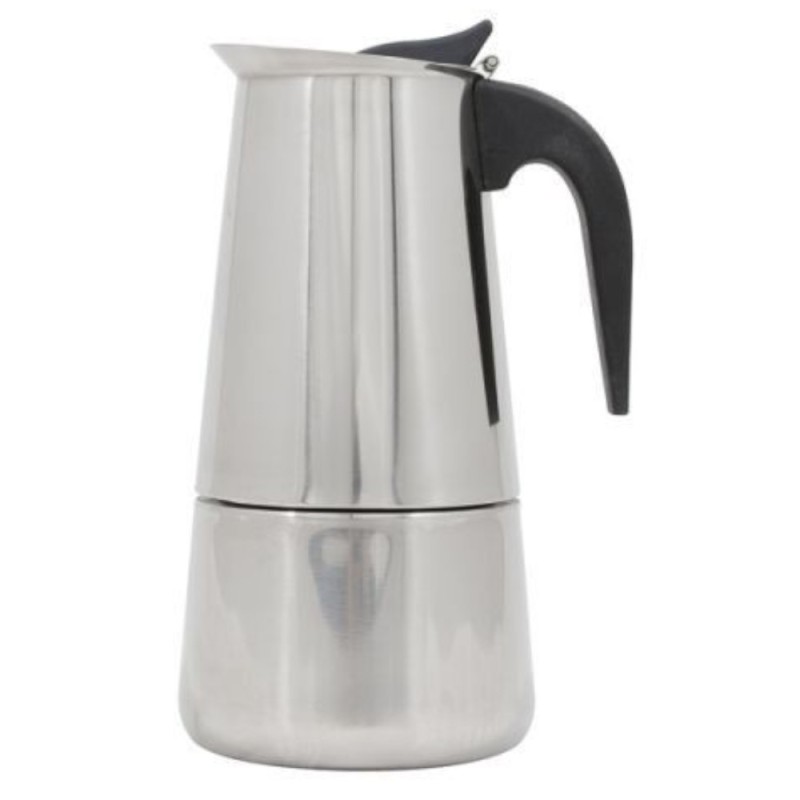 Espressor pentru Aragaz din Inox, Capacitate 4 Cesti, Argintiu, Grunberg GR5181