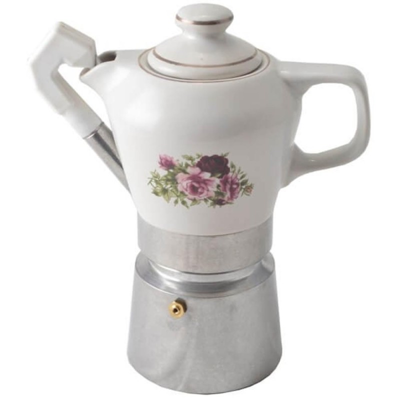 Espressor pentru Aragaz Fatima, 4 Persoane, din Aluminiu si Portelan, Perfect Home