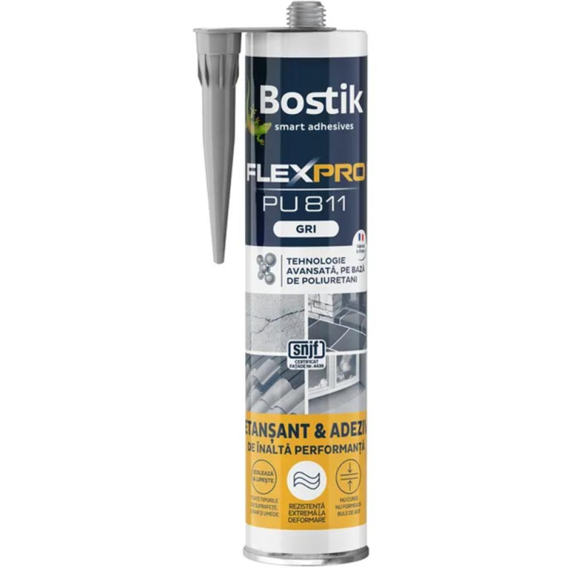Etansant si Adeziv Poliuretanic Gri Antracit RAL7016, FlexPro, Bostik, 300 ml