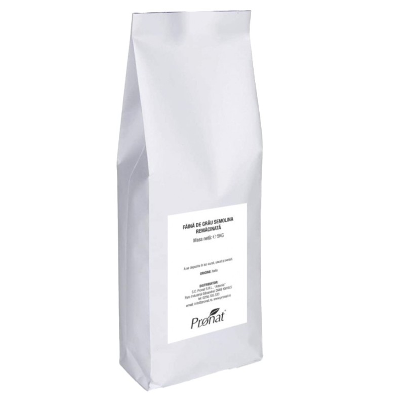 Faina de Grau Dur Semolina Remacinata Pronat, 5 kg
