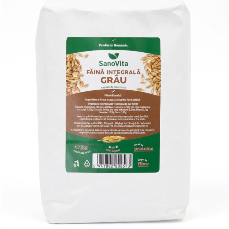 Faina Integrala de Grau, Sanovita, 1 Kg