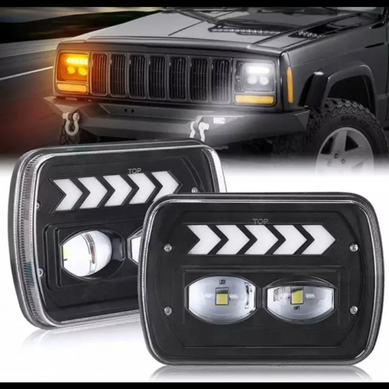 Far Off Road 45W, 5 x 7 Inch, 12V-24V, 2700Lm, IP 67, Semnalizare Dinamica, Smart Heater