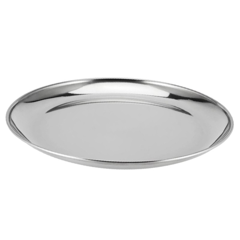 Farfurie din Inox cu Diametru de 26 cm, Grunberg