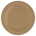 Farfurii Biodegradabile Compostabile Carton Rotunde Kraft, 18 cm, 50 Bucati