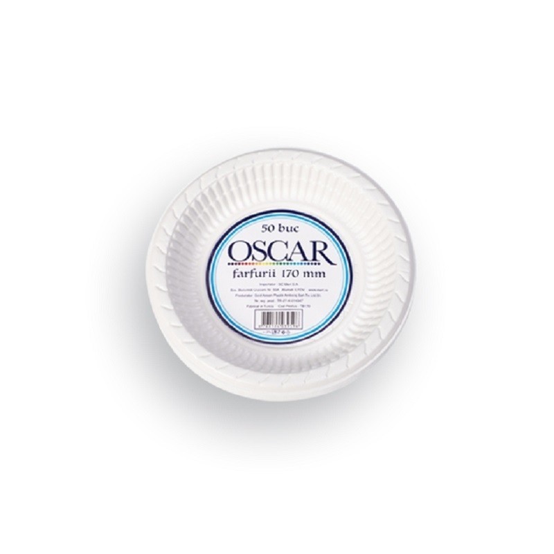 Farfurii Unica Folosinta Oscar Mert 170 mm, 50 Bucati