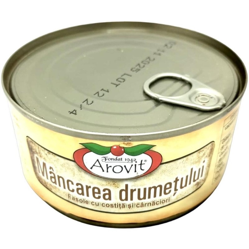 Fasole cu Costita si Carnaciori, Mancarea Drumetului, Arovit, 300 g