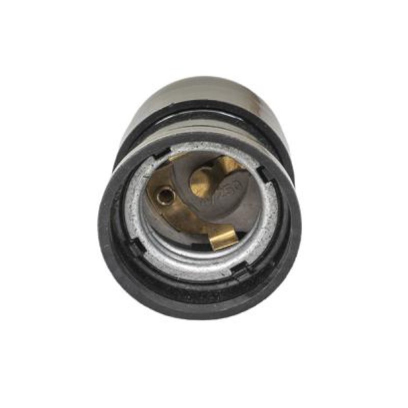 Fasung din Bachelita si Miez Ceramic, E27, Negru, Z-tools