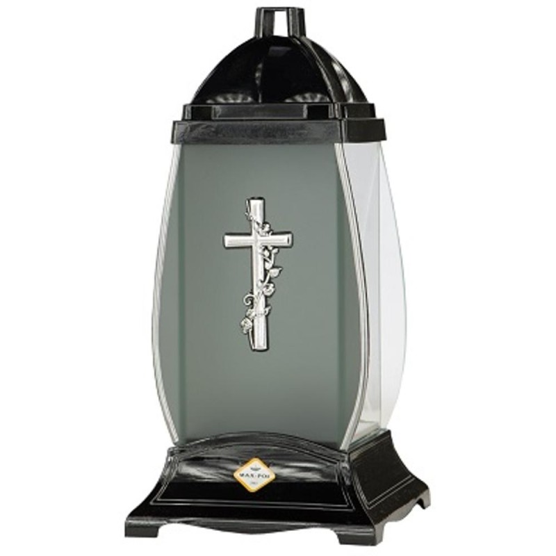 Felinar din Sticla, Model Cruce, Negru, 50 Ore