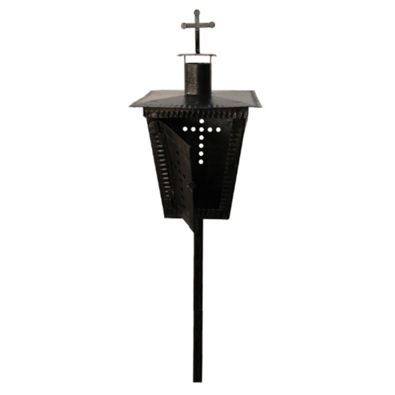 Felinar din Tabla Vopsita in Camp Electrostatic, 29 x 19.5 cm