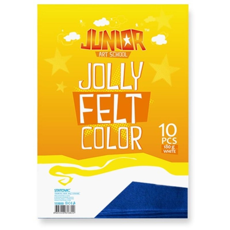 Fetru Colorat, Albastru, Format A4, 10 Coli, Statovac