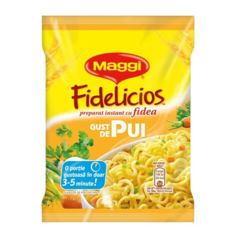Fidea Instant, Maggi Fidelicios, cu Gust de Pui, 59.2 g