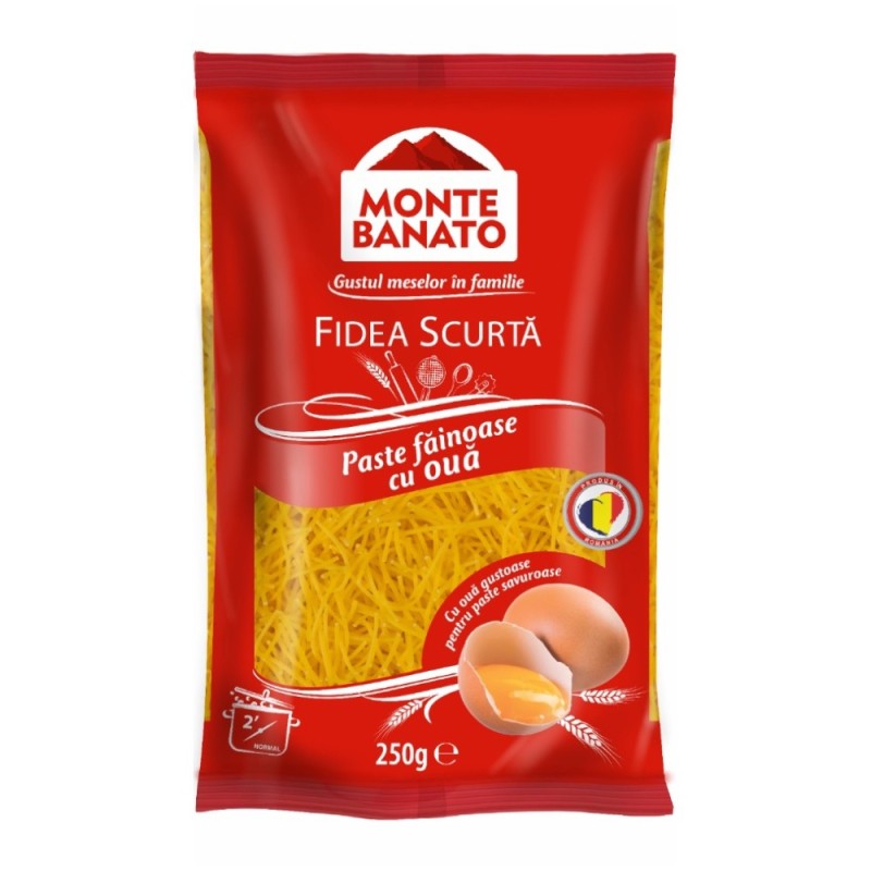 Fidea Scurta cu Ou, Monte Banato, 250 g